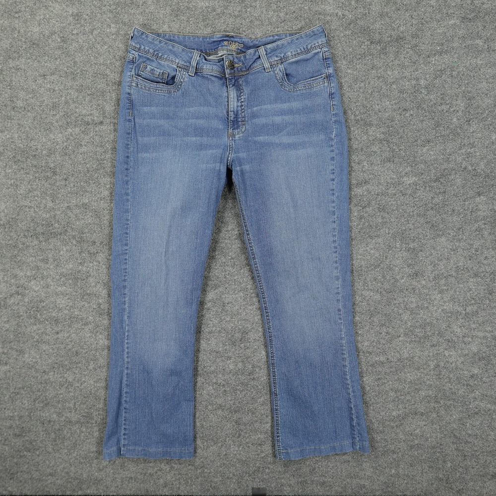 Riders By Lee Jeans Womens 16M Blue Mid Rise Straight Stretch Denim
